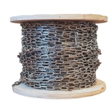 Цепь нержавеющая длиннозвенная горячеоцинкованная A4 2х22х8х22 мм DIN 5685-C